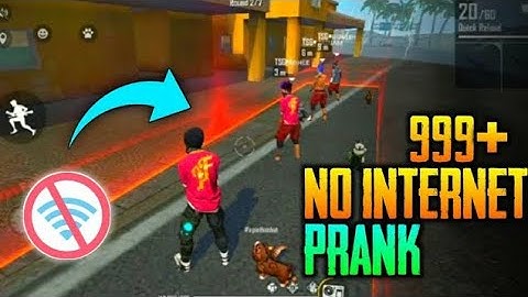 No Internet 999+ prank in grandmaster lobby. Free Fire CS-Ranked match.
