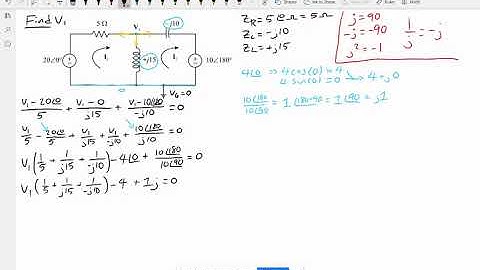 Nodal Analysis with Complex Impedance
