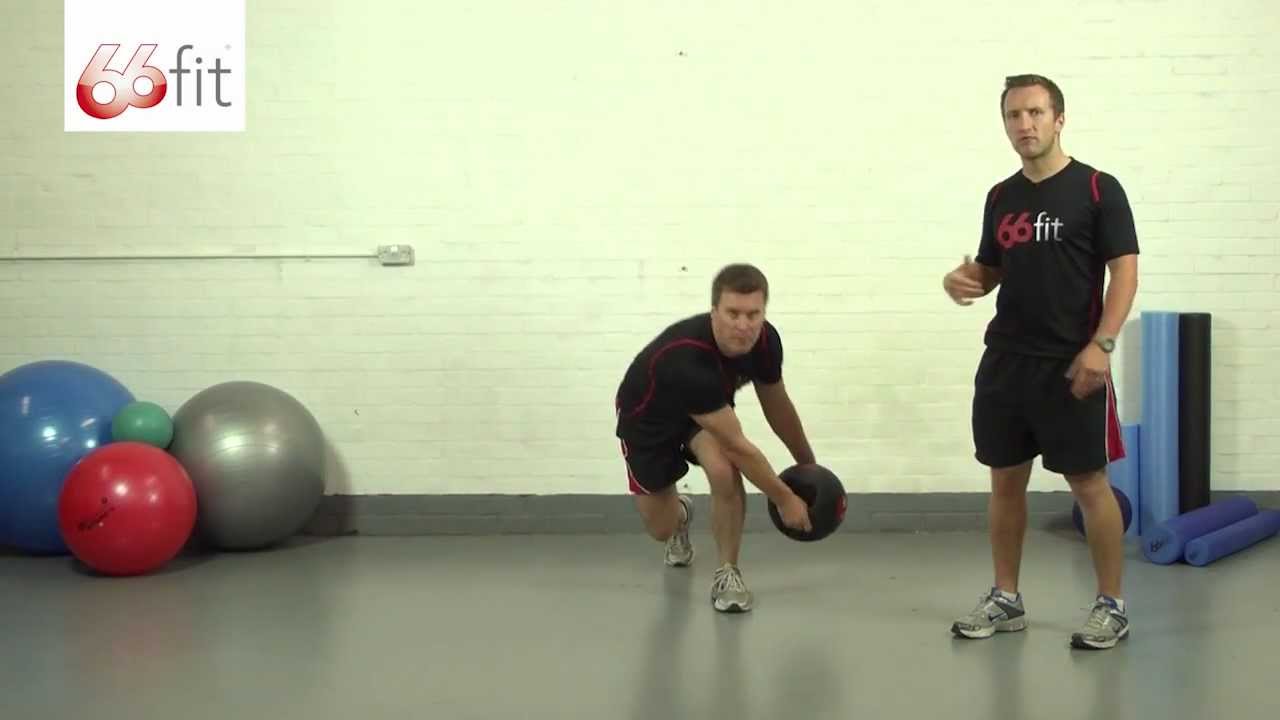 66fit Medicine Ball Lower Body Strength Training Workout Exercises