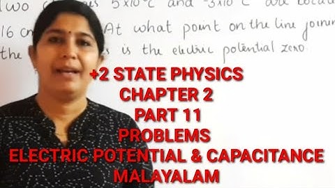 +2 PHYSICS : NCERT PROBLEMS  : CHAPTER 2 : POTENTIAL & CAPACITANCE  : MALAYALAM