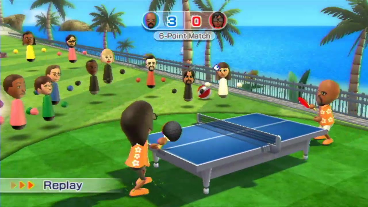wii ping pong but I use only backspin shots - YouTube