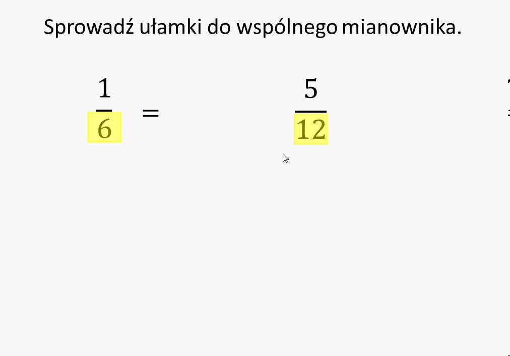 Sprowadź Podane Ułamki Do Jak Najmniejszego Wspólnego Mianownika Sprowadź ułamki do wspólnego najmniejszego mianownika - YouTube