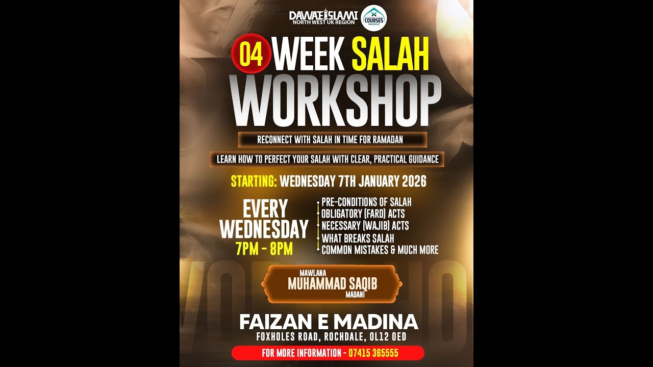 4 WEEK SALAH WORKSHOP (week 1)