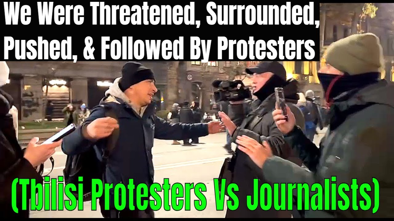 ⁣Journalists Attacked By Protesters In Tbilisi Georgia