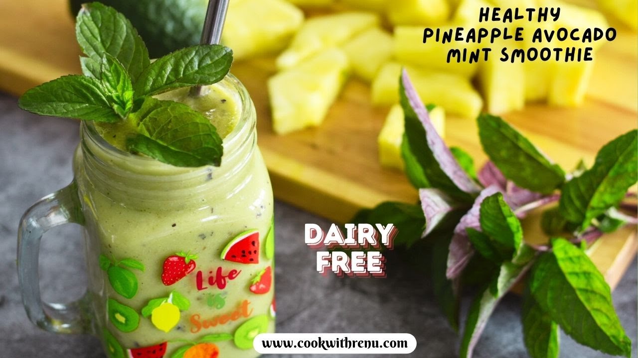 Dairy free Refreshing Pineapple Avocado Chocolate Mint Smoothie Is Dairy free Refreshing Pineapple Avocado Chocolate Mint Smoothie Is