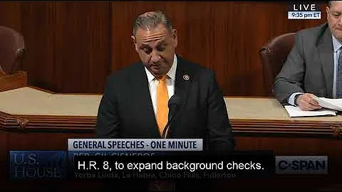 Rep. Gil Cisneros Delivers Floor Speech Honoring Gun Violence Survivors