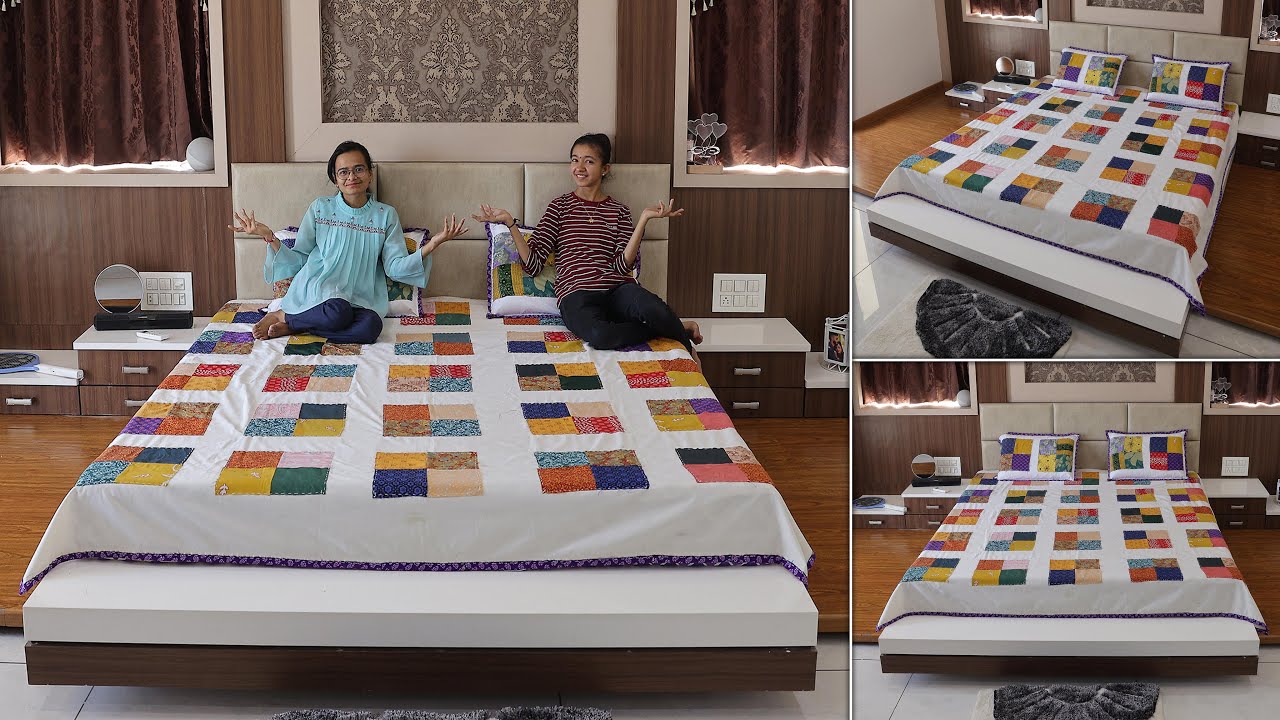 How to Make Unique Design on Bedsheet Old Bedsheet & Clothes Convert