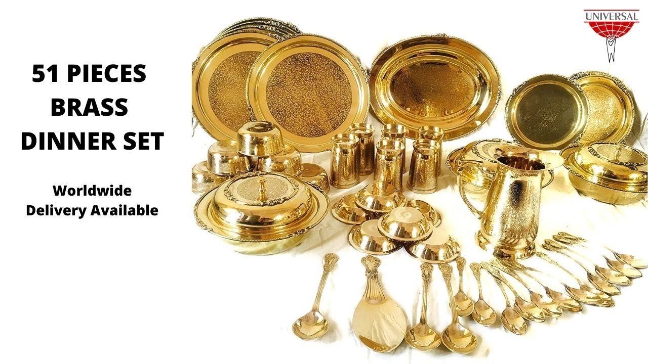 Buy Brass Dinner Set Online, Brass Dinner Set Moradabad