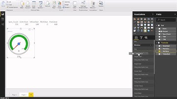 Power BI - Creating a DialGauge on a dashboard