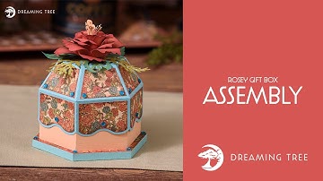SVG File - Rosey Gift Box - Assembly Tutorial (For Cricut, Silhouette, and ScanNCut)