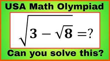 USA | A Very Nice Square Root Algebra Problem | Can you solve this?