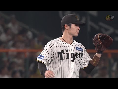 【安定感】7回表、#中野拓夢 選手が逆シングルから1塁へ正確な送球でアウトを奪うセカンドゴロ!【2025/9/9 T-DB】