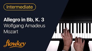 Allegro in Bb, K. 3 - Wolfgang Amadeus Mozart (Piano Tutorial)
