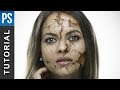 How to Create Realistic Cracked Skin using Photoshop