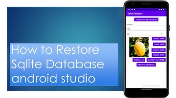 How To Restore Sqlite database | android studio