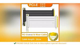 PCI-E 3.0/PCI-E 4.0 X16 Riser Cable Video Card EMI Shielded High-Speed Flexible Extender PCI Express