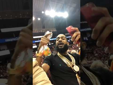 💯💰Nipsey Hussle & All Money In BH | Powerful Words + Sitting Courtside together.