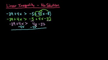 Linear Inequality - No Solution