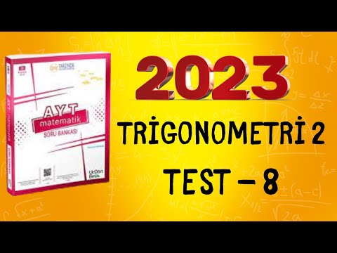 2023 | 345 AYT MATEMATİK SORU BANKASI ÇÖZÜMLERİ | TRİGONOMETRİ 2 TEST 8