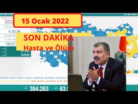 15 Ocak | Korona virüs vaka sayıları tablosu | Bugünkü vaka sayısı