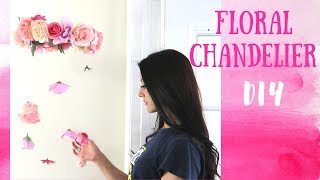 Here is a quick DIY on how to make a beautiful Floral Chandelier or flower mobile. You could hang it on any corner of your house, 