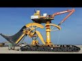 Amazing Huge Mega Heavy Equipment Working   Modern Sea Port Crane Machine Technology