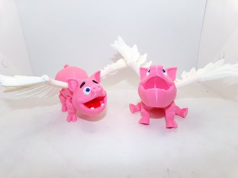 Flexi Flying Pig 3d Print