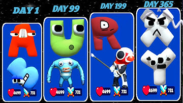 Merge Rainbow Friends 100 Doors vs Merge Alphabet Lore Run Max Level Gameplay Part 2