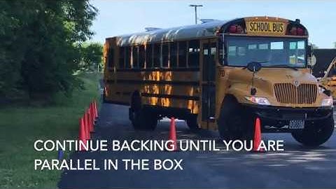 School Bus; parallel parking - step by step on a conventional school bus, blind side