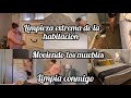 🔴Limpieza extrema de habitacion/Mobiendo los muebles/Motivate limpia conmigo.