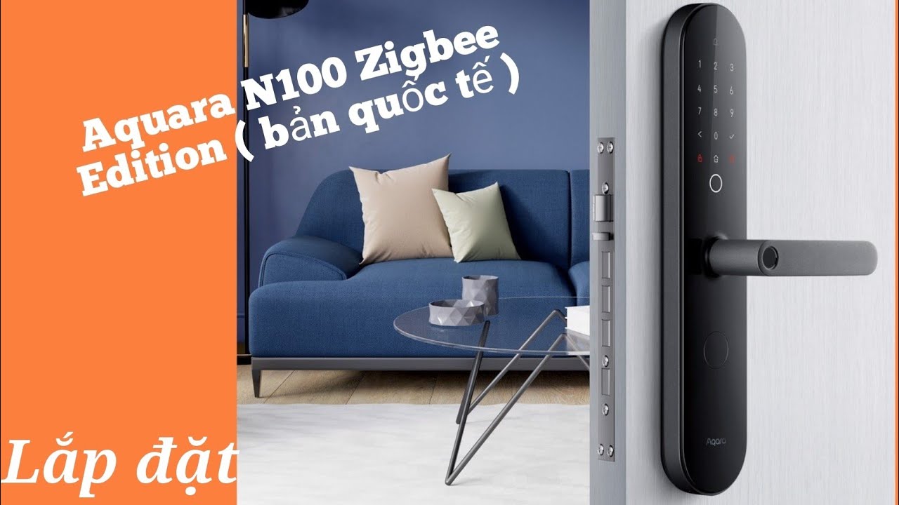 khóa Aquara N100 zigbee education lắp lên cửa - YouTube