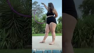 Hula hoop half roll into behind the back toss tutorial