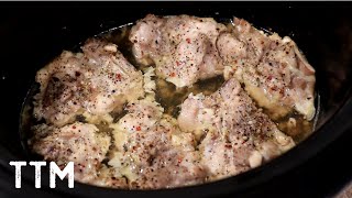 Slow Cooker Chicken Thighs ~ Easy Cooking