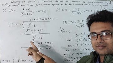 ZT-23 | Solution of 10.23e and 10.23f of Oppenheim | inverse z transform