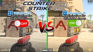 CS2 Windows Optimizations For Windowed Games OFF vs Windows Optimizations For Windowed Games OFF