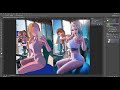 Sakimichan term 179  gym selfy voice over painting  digital painting tutorial speedpaint shorts
