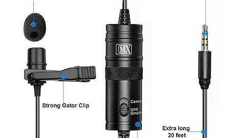 Omnidirectional Condenser Clip-on Lapel Mic Lavalier Microphone Smartphones DSLR Cameras Podcast