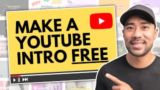 How To Make an Animated YouTube Intro Free In Canva \/\/ Intro Video For YouTube Channel