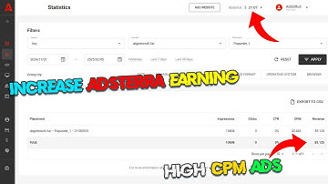How To Increase Adsterra Earning in 2025 | Adsterra High CPM Ads Unit | Adsterra CPM Trick