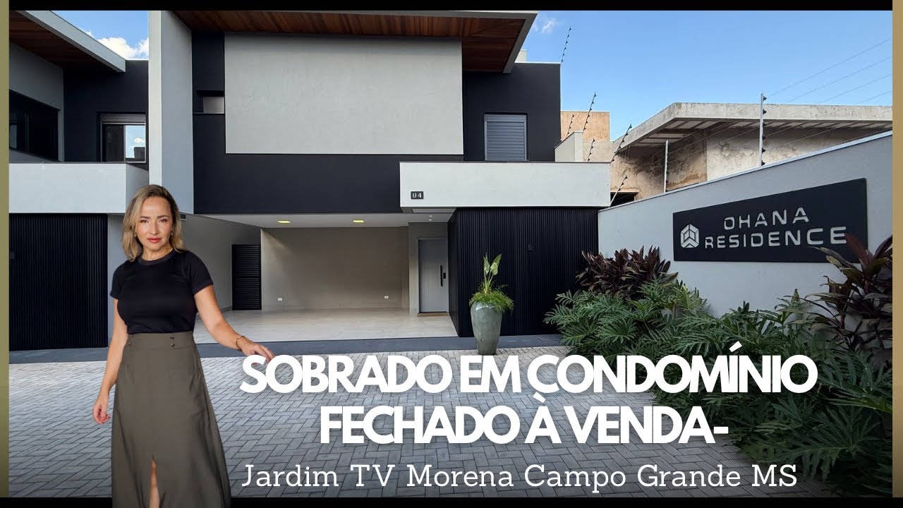 SOBRADO EM CONDOMÍNIO FECHADO À VENDA JARDIM TV MORENA CAMPO GRANDE MS