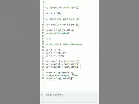 Javascript program to find the square root of different data types 🟨 ...