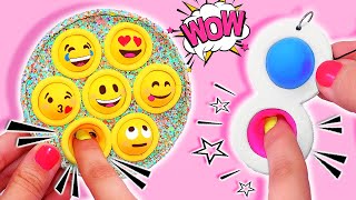 💥😍🎉DIY: Make your own homemade POP IT!! Emoji and Anti-stress KEYCHAIN Pop infinite BUBBLES! screenshot 5