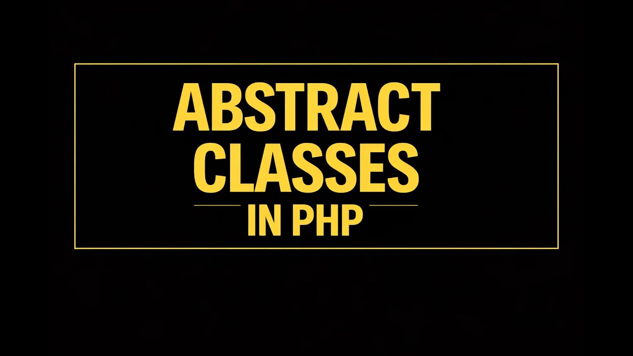 Abstract Classes in php - YouTube