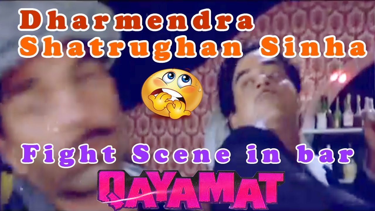 Dharmendra and Shatrughan Sinha Fight Scene in bar | Qayamat Movie