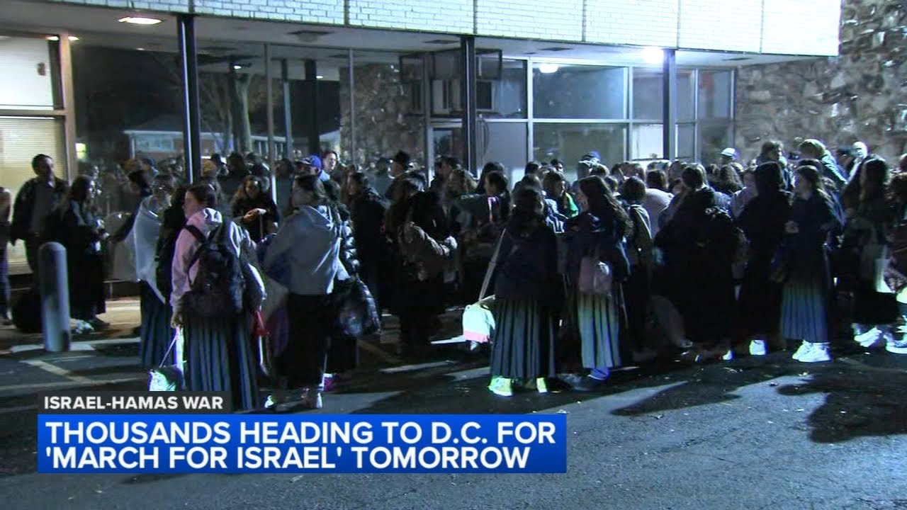 Demonstrators from across the country 'March for Israel' in DC with ...