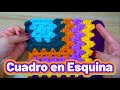 Cuadro Tejido en Esquina Granny a Crochet  Fácil