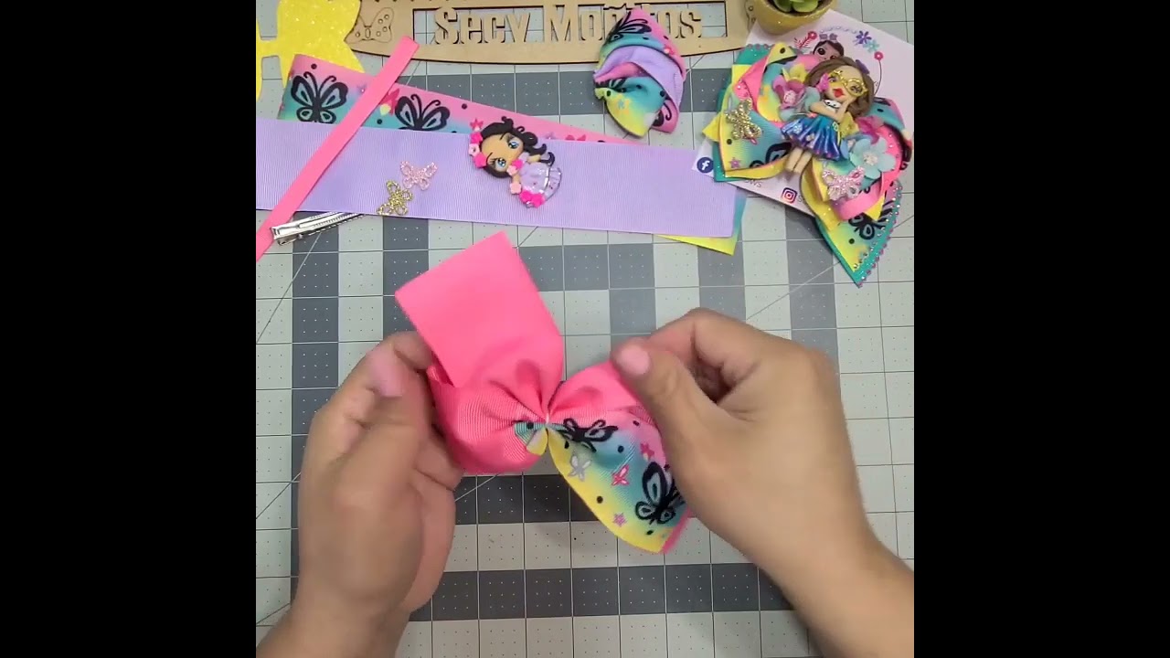 Moño super fácil de hacer con n liston de 5 cm o 2"