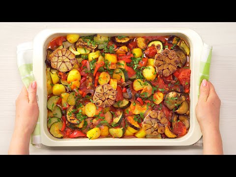 OVEN BAKED SUMMER VEGGIES || Perfect Oven Roasted Vegetables. Recipe by Always Yummy!