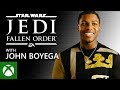 John Boyega's first time playing STAR WARS Jedi: Fallen Order