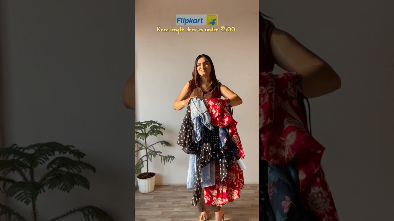Knee length dresses under ₹500 #flipkarthaul #flipkart #flipkartdress #shorts